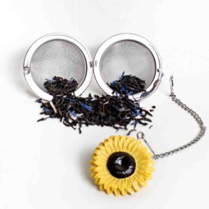 Online Tea Shop Tea Infuser Small Tea Ball with sunflower and tea
