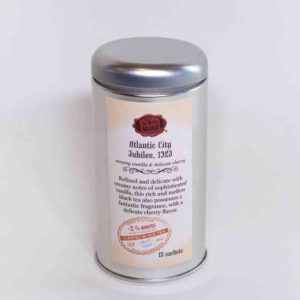 Online Tea Shop Loose Leaf Black Tea - Atlantic City Jubilee 1923 Sachet Tin Fruity Cherry Vanilla