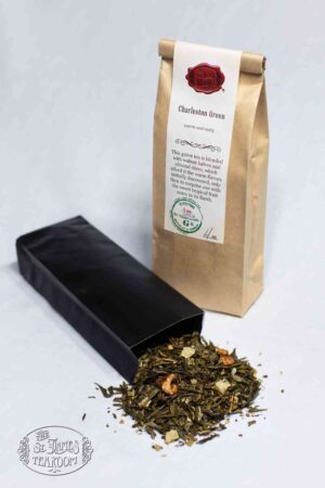 Online Tea Shop Loose Leaf Green Tea - Charleston Green Leaves in Bag Nutty Fruity