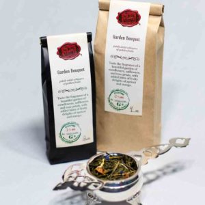 Online Tea Shop Loose Leaf Green Tea - Garden Bouquet Bags and Leaves Floral Fruity