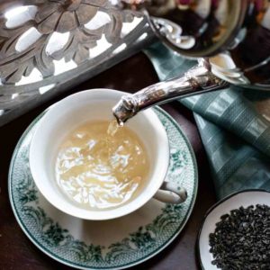 Online Tea Shop Loose Leaf Green Tea - Gunpowder Green in Cup Pure Healthy