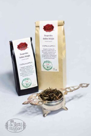 Online Tea Shop Loose Leaf Green Tea - Hesperides Golden Delight Bags and Leaves Fruity Apple