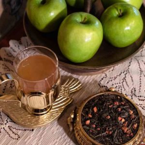 Online Tea Shop Loose Leaf Green Tea - Hesperides Golden Delight in Cup Fruity Apple