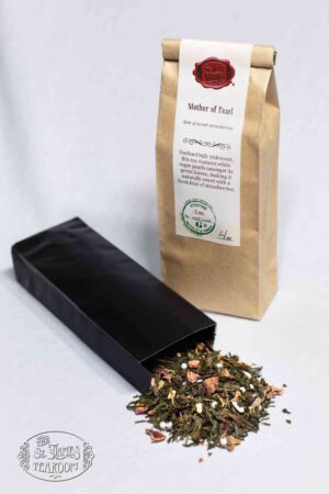 Online Tea Shop Loose Leaf Green Tea - Mother of Pearl Leaves in Bag Fruity Strawberry