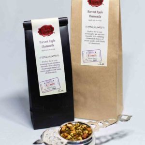 Online Tea Shop Caffeine Free Herbal Tea - Harvest Apple Chamomile Bags and Leaves Sweet Fall Autumn Cinnamon Sleepytime Nighttime