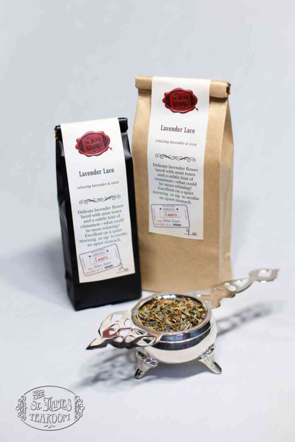 Online Tea Shop Caffeine Free Herbal Tea - Lavender Lace Bags and Leaves Mint Sleepytime Nighttime Upset Stomach