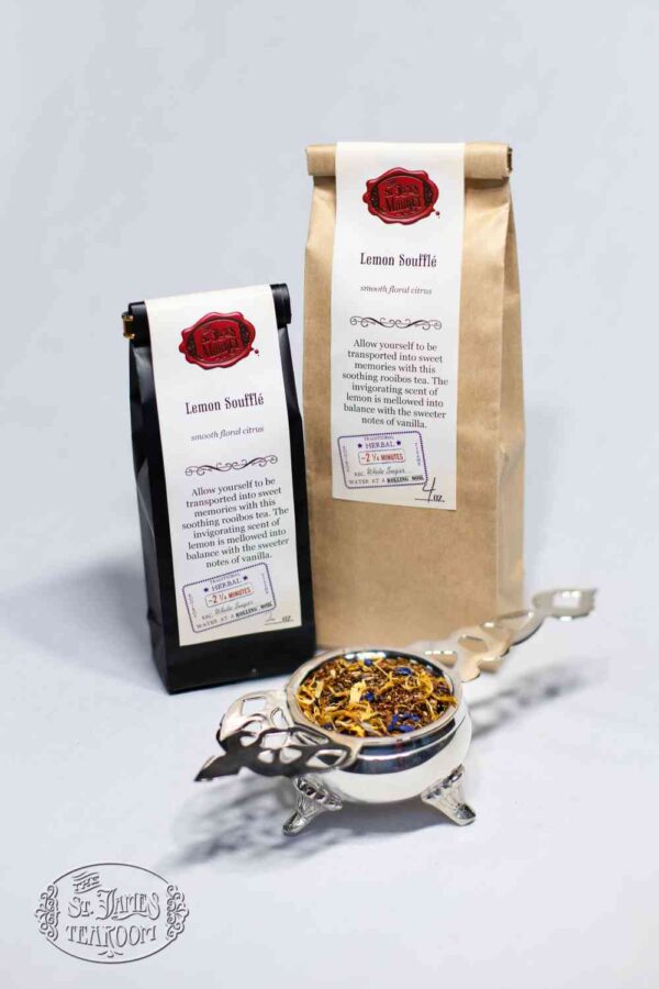 Online Tea Shop Caffeine Free Herbal Tea - Lemon Souffle Bags and Leaves Smooth Vanilla Floral Rooibos
