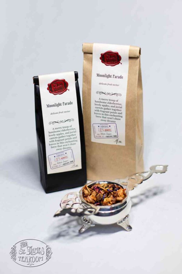 Online Tea Shop Caffeine Free Herbal Tea - Moonlight Parade Bags and Leaves Sweet Elderberry Apple Tisane