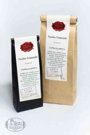 Online Tea Shop Caffeine Free Herbal Tea - Peaches Promenade Bags Fruity Tart Tisane Iced
