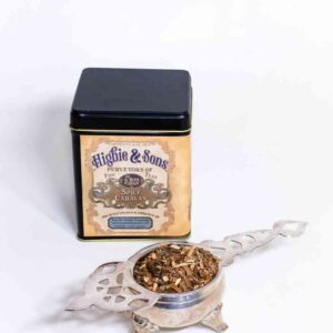 Online Tea Shop Caffeine Free Herbal Tea - Spice Caravan Tin and Leaves Cinnamon Spice Ginger Upset Stomach