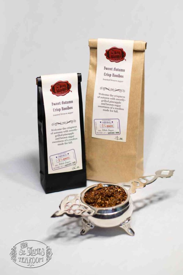 Online Tea Shop Caffeine Free Herbal Tea - Sweet Autumn Crisp Rooibos Bags and Leaves Fall Pineapple