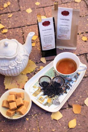 Online Tea Shop Loose Leaf Black Tea - Caramel Delights in Teacup Sweet Dessert