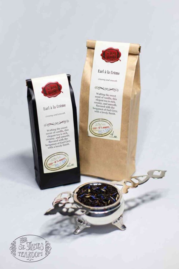 Online Tea Shop Loose Leaf Black Tea - Earl a la Creme Bags and Leaves Smooth Creamy Vanilla Earl Grey