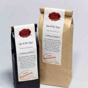 Online Tea Shop Loose Leaf Black Tea - Eye of the Tiger Bags Butterscotch Almond Rum