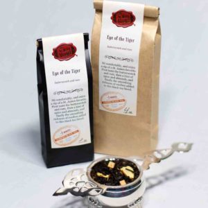 Online Tea Shop Loose Leaf Black Tea - Eye of the Tiger Bags and Leaves Butterscotch Almond Rum
