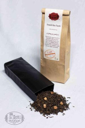 Online Tea Shop Loose Leaf Black Tea - French Kiss Puerh Leaves in Bag Rich Strawberry