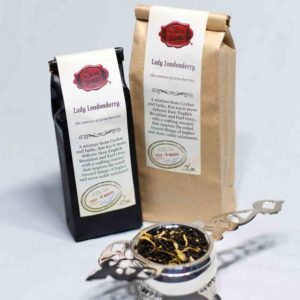 Online Tea Shop Loose Leaf Black Tea - Lady Londonderry Bags and Leaves Strawberry Lemon Ceylon India
