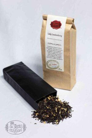 Online Tea Shop Loose Leaf Black Tea - Lady Londonderry Leaves in Bag Strawberry Lemon Ceylon India