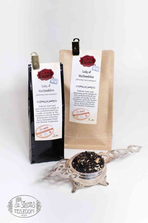 Online Tea Shop Loose Leaf Black Tea - Lady of Marliondolen Bags and Leaves Rose Pear