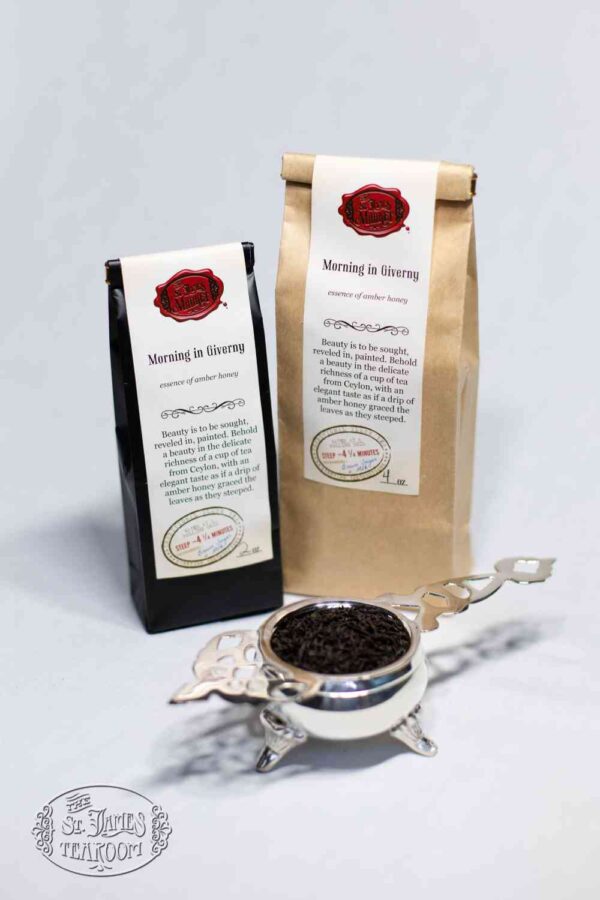 Online Tea Shop Loose Leaf Black Tea - Morning in Giverny Bags and Leaves Breakfast Ceylon Honey