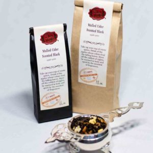 Online Tea Shop Loose Leaf Black Tea - Mulled Cider Scented Black Bags and Leaves Apple Spice Fall Autumn