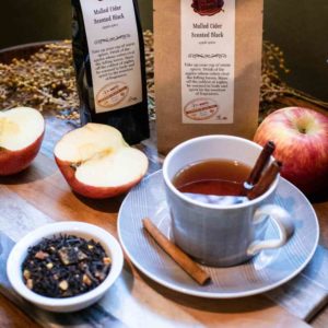 Online Tea Shop Loose Leaf Black Tea - Mulled Cider Scented Black in Teacup Apple Spice Fall Autumn