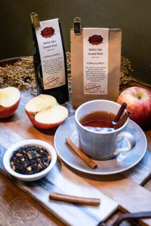 Online Tea Shop Loose Leaf Black Tea - Mulled Cider Scented Black in Teacup Apple Spice Fall Autumn
