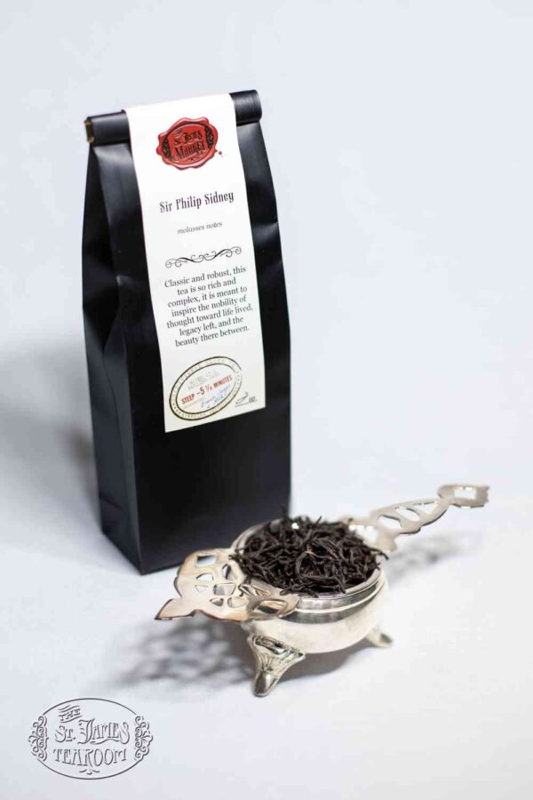 Online Tea Shop Loose Leaf Black Tea - Sir Philip Sidney Bags and Leaves Rich Molasses Breakfast