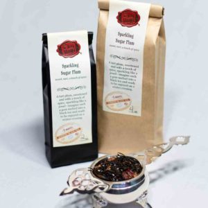 Online Tea Shop Loose Leaf Black Tea - Sparkling Sugar Plum Bags and Leaves Tart Plum Winter