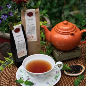 Online Tea Shop Loose Leaf Black Tea - Spring Grove in Teacup Peach Mint Lime Iced Summer