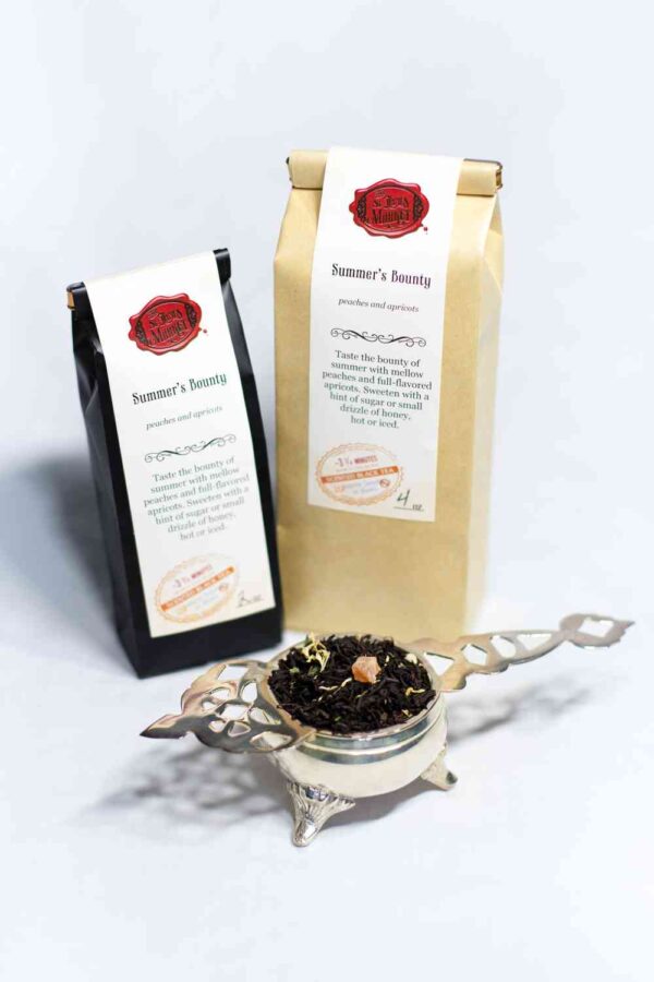 Online Tea Shop Loose Leaf Black Tea - Summer's Bounty Bags and Leaves Peach Apricot Summer Iced