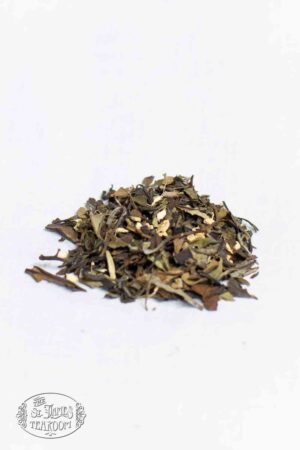 Online Tea Shop Loose Leaf White Tea - Ginger Peach White Leaves Organic Spice Upset Stomach