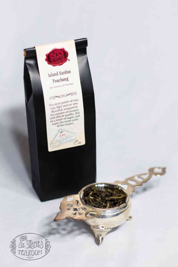 Online Tea Shop Oolong and Pouchong Tea - Island Garden Pouchong Bags and Leaves Organic Coconut