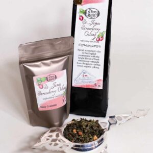 Online Tea Shop Loose Leave Oolongand Pouchong Tea - St. James Strawberry Oolong Bags and Leave strawberry tea