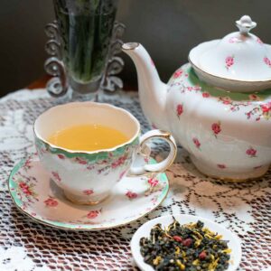 Online Tea Shop Oolong and Pouchong Tea - Sweet Melon Sonnet in a tea cup beautiful