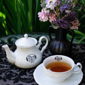 Online Tea Shop tea Gifts for tea Lovers Black logo tea for one with tea