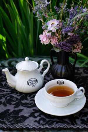 Online Tea Shop tea Gifts for tea Lovers Black logo tea for one with tea