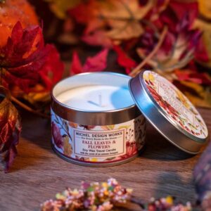 Online Tea Shop Gifts - Fall Leaves and Flowers Candle soy way