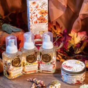 Online Tea Shop Gifts - Fall Leaves and Flowers Lotion Gift Set