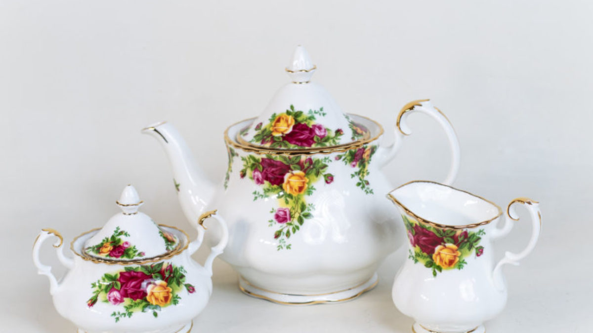 Fine China: Royal Albert Old Country Roses 3-Piece Tea Set