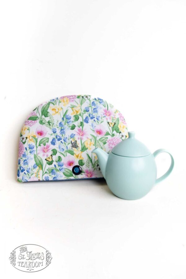 St James tearoom online tea shop gifts for tea lovers tea cozy bluebonnet with a teapot forlife