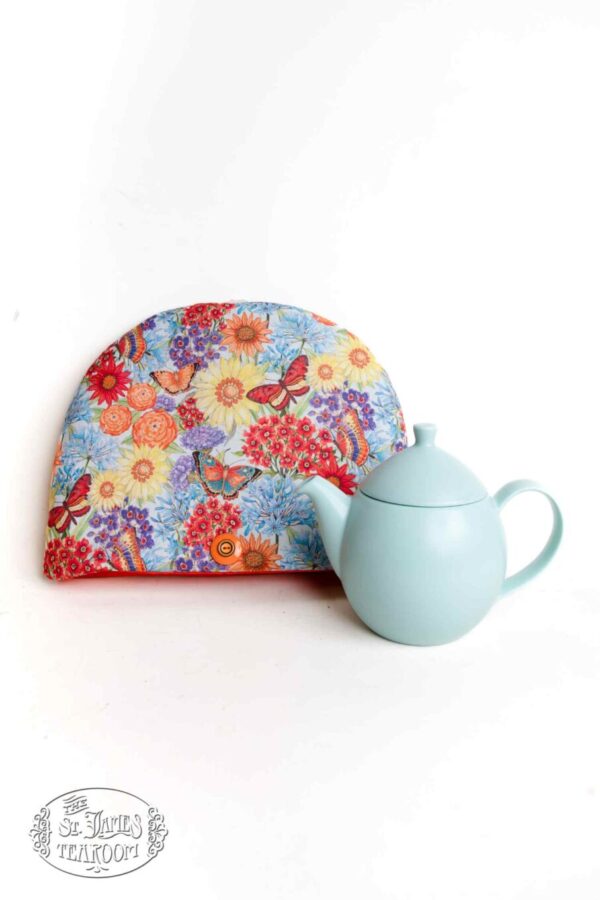 St James tearoom online tea shop gifts for tea lovers tea cozy summer garden with a teapot forlife