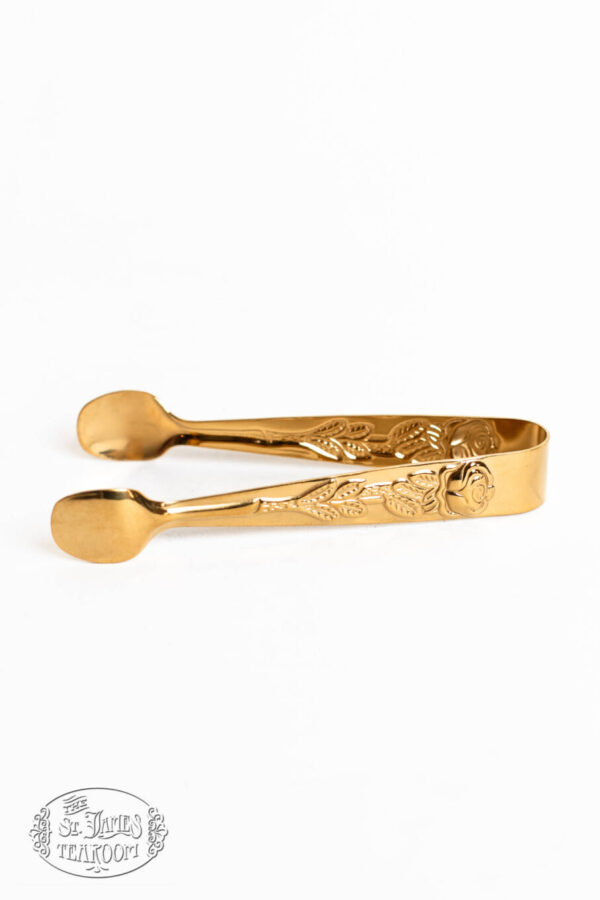 Online Tea Shop Gifts for Tea Lovers Rose Handle Sugar Tongs Gold