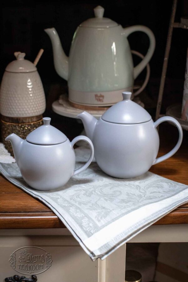 Online tea Shop Gifts for Tea Lovers Dew Teapot with Basket Infuser 14 oz. and 32 oz. Lavender Mist