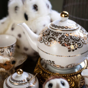 Online teashop gifts for tea lovers china gold lace berry teapot 2