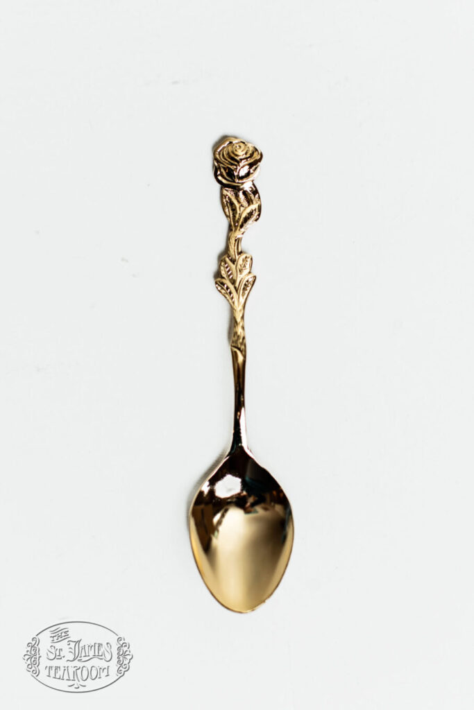 Delicate Gold Rose Tea Spoon - St. James SHOP