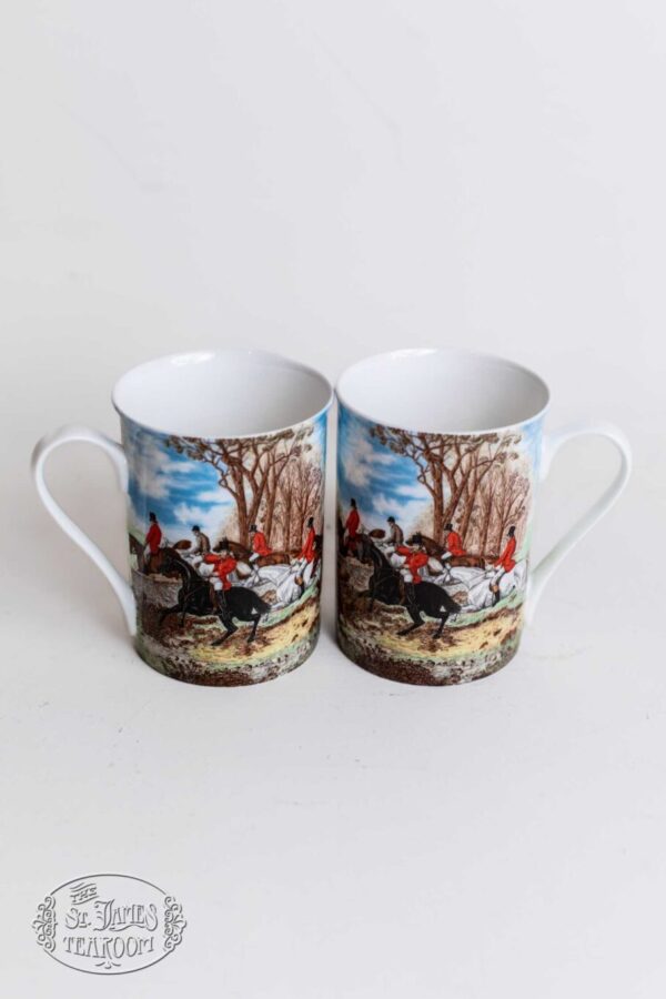Online teashop gifts for tea lovers English Country Scene Fox Hunting2
