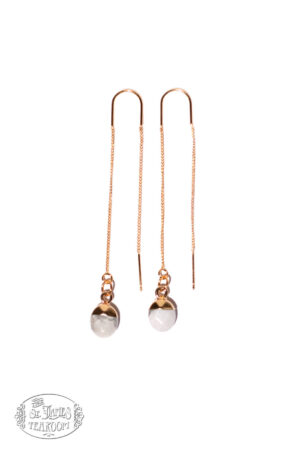 online tea shop howlite Gem Drop Threader Earrings