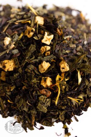 Online Tea Shop Loose Leaf Black Tea- Bingley and Jane Peach Closeup