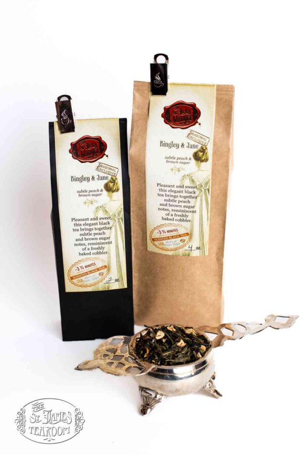 Online Tea Shop Loose Leaf Black Tea- Bingley and Jane Peach in Bags